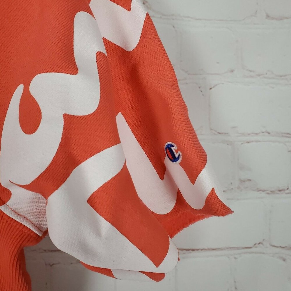 Champion Unisex S Reverse Weave All Over Print Short Sleeve Fleece Sweatshirt - Picture 7 of 12